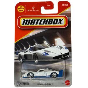 Matchbox 2004 Maserati MC12 White Blue Diecast Car 2025 Mainline